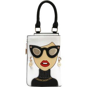 Women Novelty Lady Face Shoulder Bag